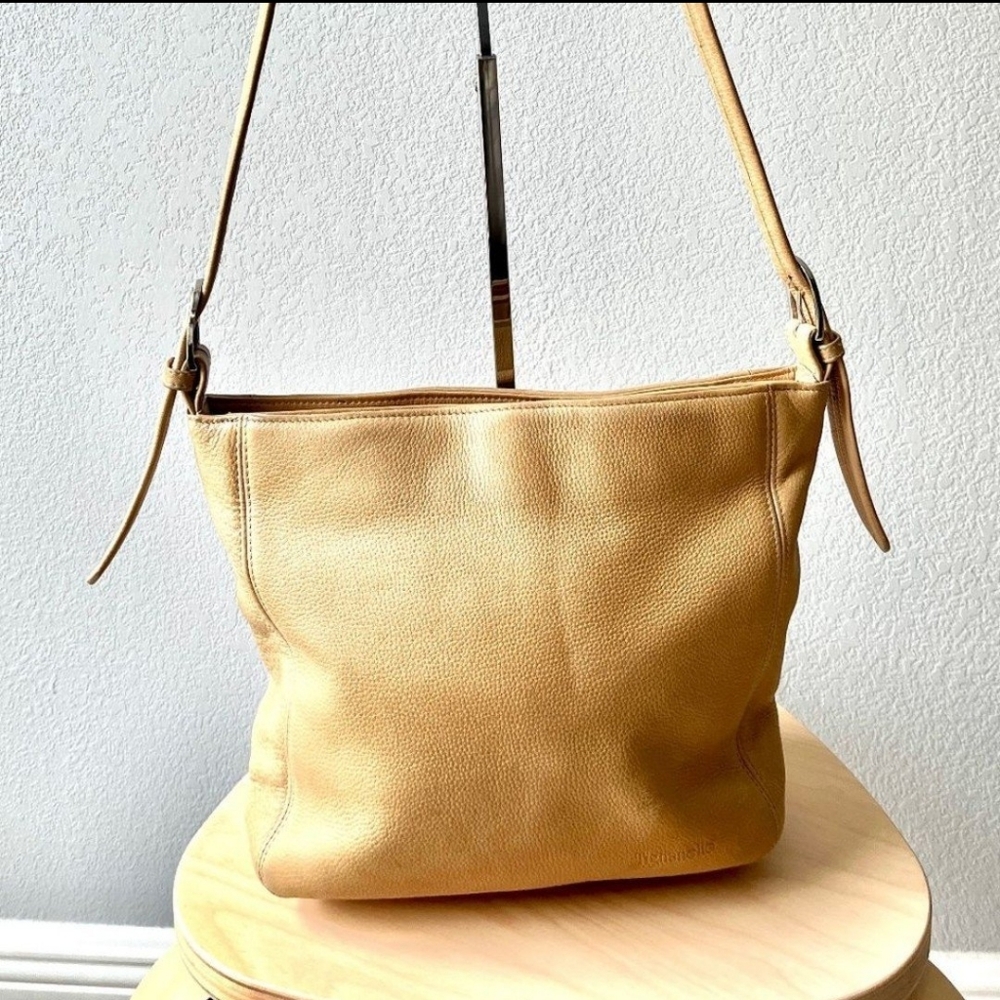 Tignanello Crossbody Purse Camel Tan Genuine Leather